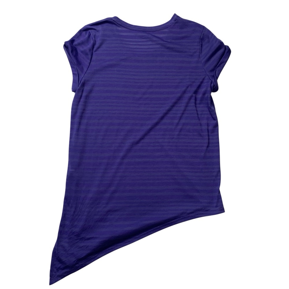 Tek Gear Purple Striped Dry Tek Short Sleeve Top Women’s Medium - Picture 6 of 11